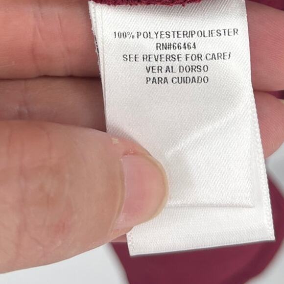 Sandra Darren Burgundy Shirt Dress Sz 14 New Preppy Fall Minimalist Office Chic - Picture 11 of 12